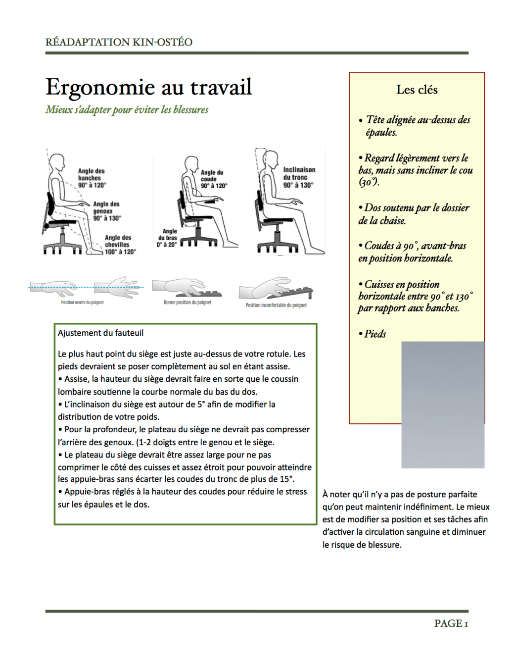 ergonomie au travail - copie